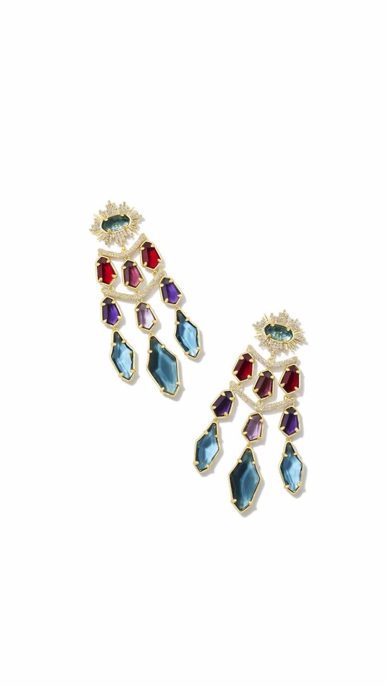 Kendra Scott
Alexandria Tier Statement Earrings in
Multi Mix- Gold Tone